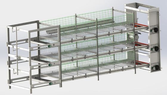 Couche d'œufs en acier de la cage de poulet OEM