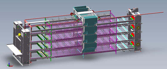 Couche d'œufs en acier de la cage de poulet OEM
