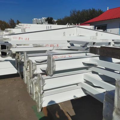 Entrepôt de poutres d'acier peintes Immeubles d'entrepôt en acier préfabriqués Certificat CE