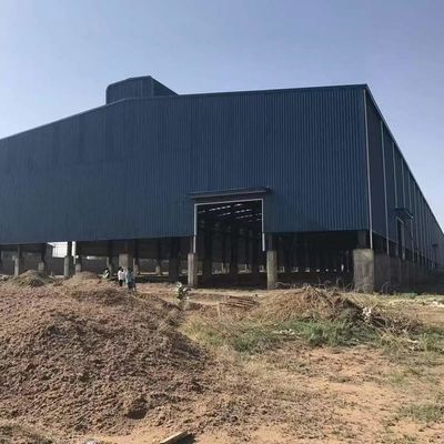 CE bâtiment d'entrepôt préfabriqué galvanisé économique soudé en acier de type H
