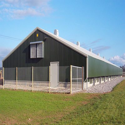 SGS Ferme de bétail maison préfabriquée cadre automatique en acier poulailler