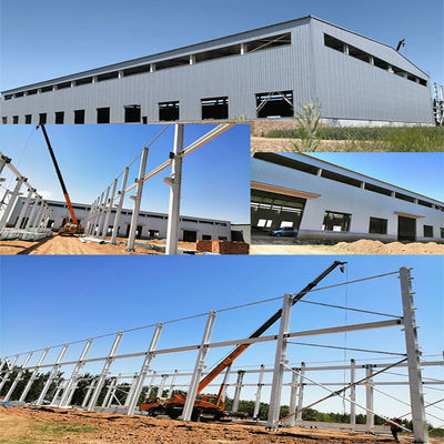 Q235 Construction de structures en acier Peinture anti-rouille Cadre métallique préfabriqué