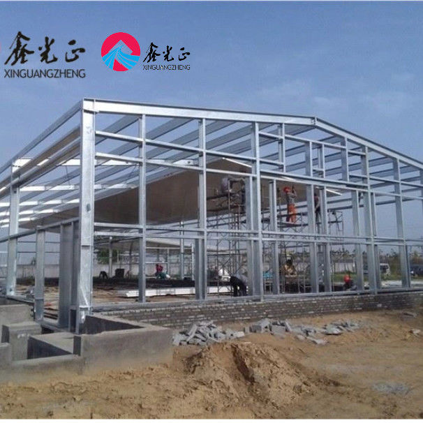 Maison d'élevage préfabriquée en acier à section H avec isolation PVC