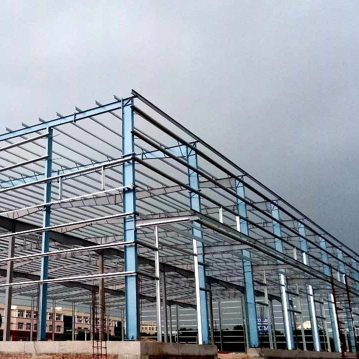 Construction d'atelier de structure en acier revêtu de PVDF/PTFE/PVC avec capacité de levage par grue
