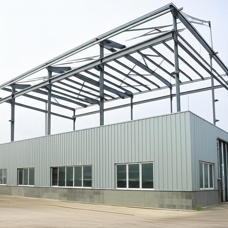 Entrepôt préfabriqué avec connexion boulonnée personnalisable, avec acier de qualité Q235B ou Q345B selon les exigences du client