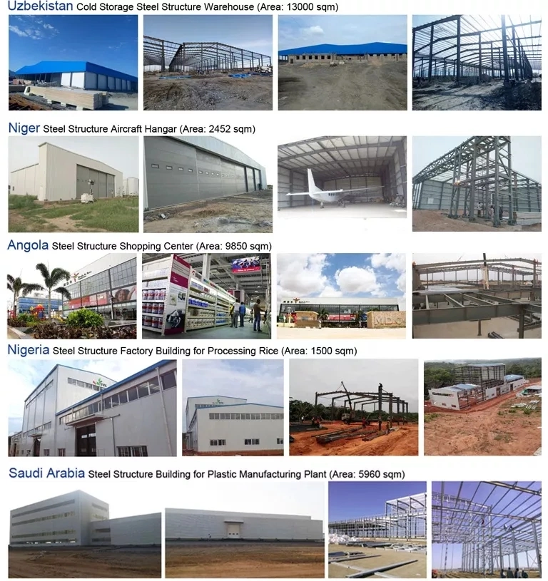 Constructions en métal galvanisé Atelier Structure en acier Certificat ISO 7